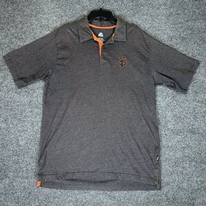 San Francisco Giants Mens Polo Shirt XL Gray Short Sleeve MLB Baseball Casual‎